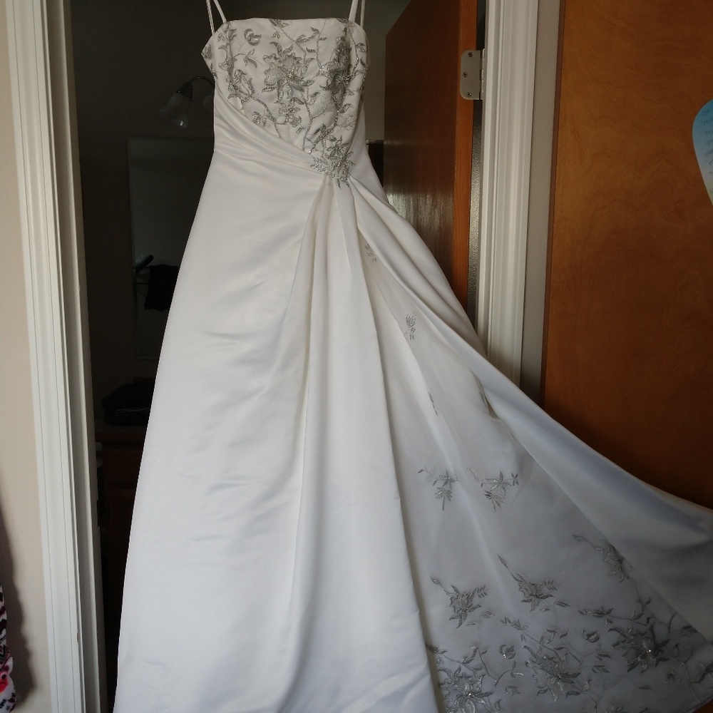 Satin wedding dress